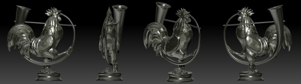 Rooster ZBrush render