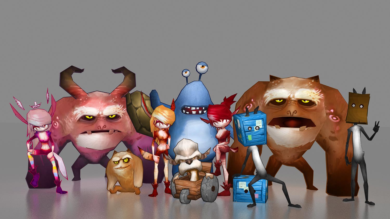 Characters for a Mobile Race Game
